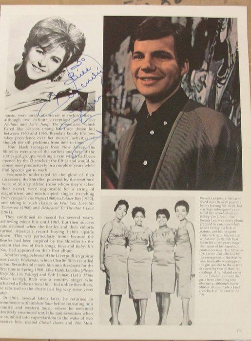 Lot 157: Brenda Lee autograph on a book photo