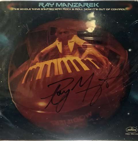 Lot 165: Ray Manzarek The Whole Thing Started With Rock and Roll and Now It's Out of Control signed album