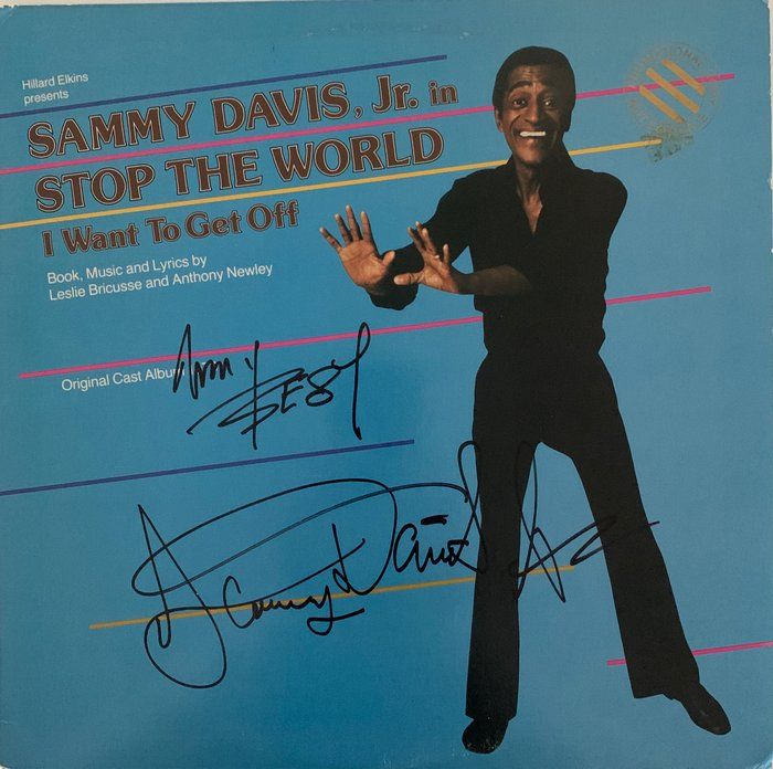 Lot 170: Sammy Davis Jr. Stop The World I Want To Get Off signed album. GFA Authenticated
