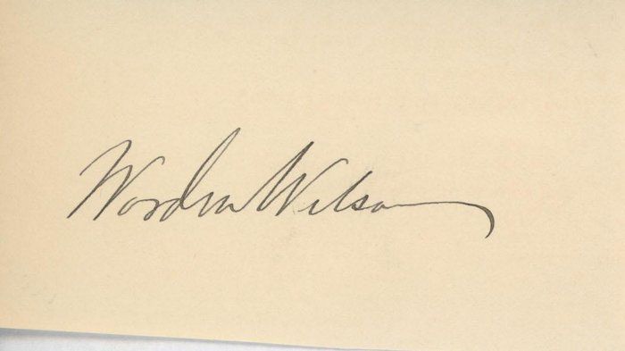 Lot 191: Woodrow Wilson signature cut. GFA Authenticated