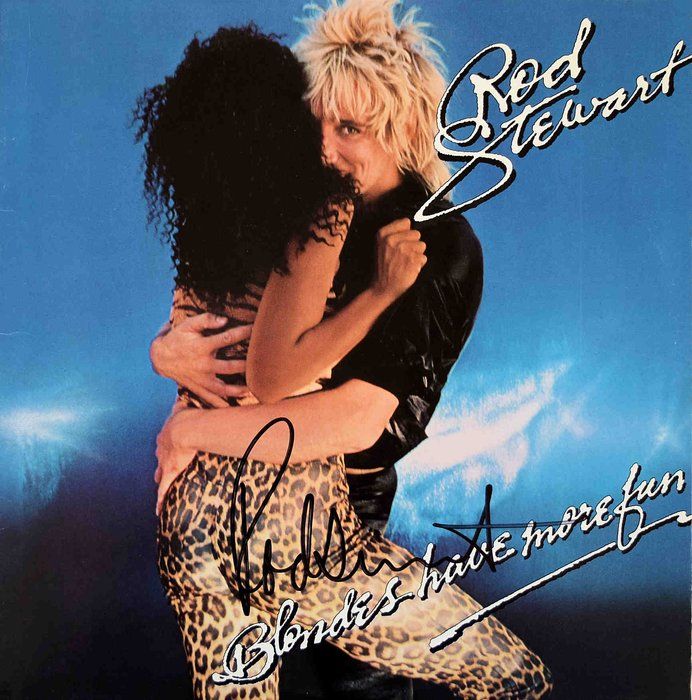 Lot 212: Rod Stewart Blondes Have More Fun 1978 signed album