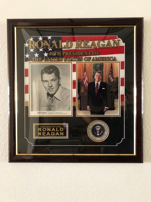 Lot 219: Ronald Reagan signed photo collage