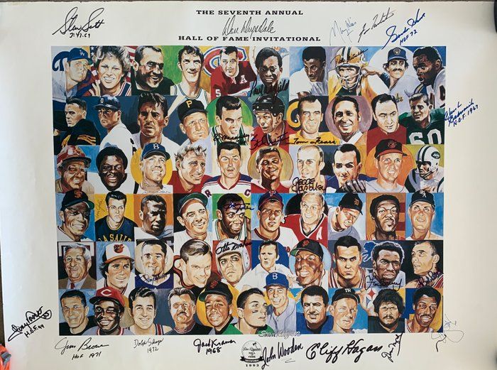 Lot 223: 1993 Don Drysdale Hall Of Fame Invitational signed poster