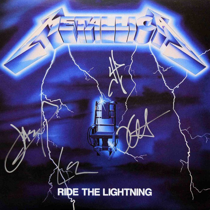Lot 225: Metallica signed Ride The Lightning album
