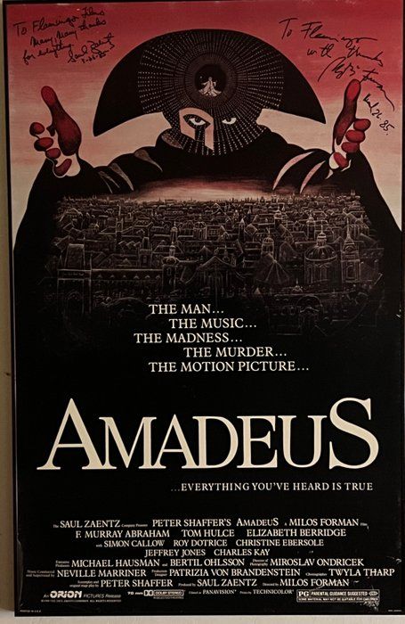 Lot 243: Amadeus cast signed movie poster