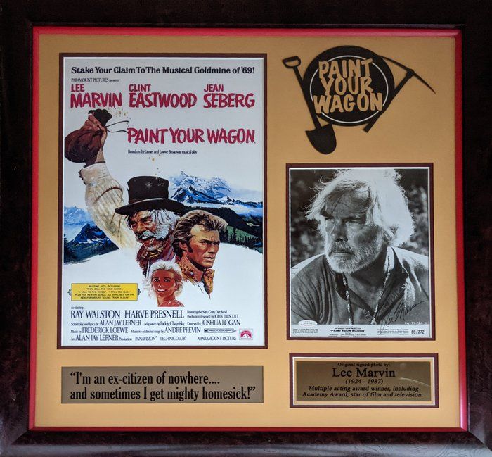 Lot 255: Lee Marvin Paint Your Wagon signed photo collage