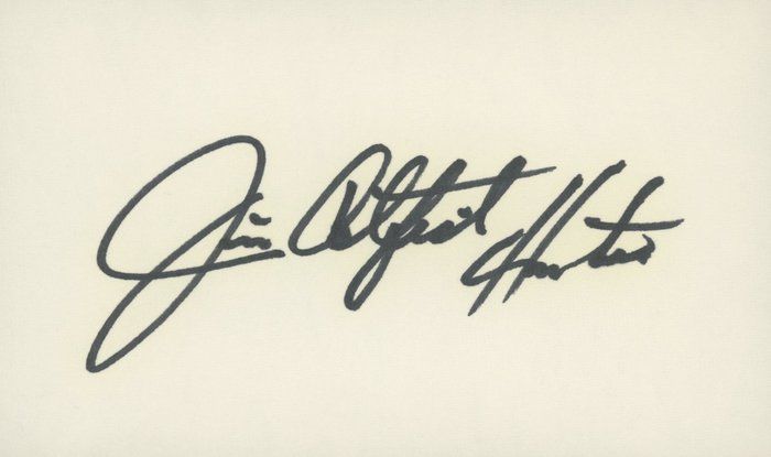 Lot 273: NY Yankee Jim "Catfish" Hunter original signature
