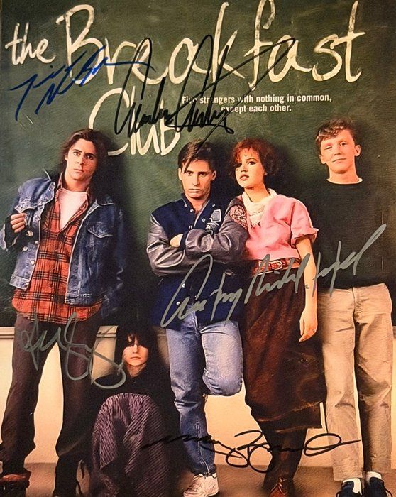 Lot 278: The Breakfast Club cast signed photo