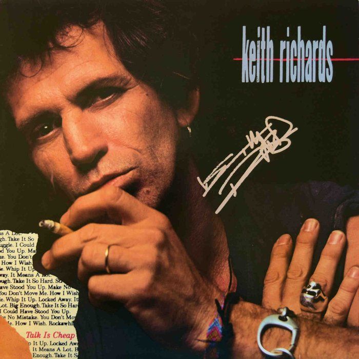Lot 284: Keith Richards signed Talk is Cheap album