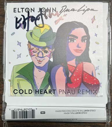 Lot 293: Elton John Dua Lipa Cold Heart Remix signed CD