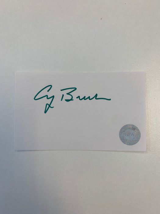 Lot 303: George HW Bush original signature. GFA Authenticated