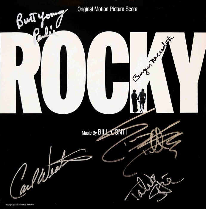 Lot 316: Rocky 1976 original cast signed soundtrack