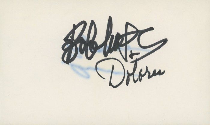 Lot 321: Bob Hope and Delores Hope original signature