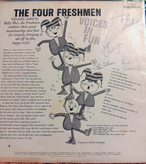Lot 340: Four Freshmen band signed album