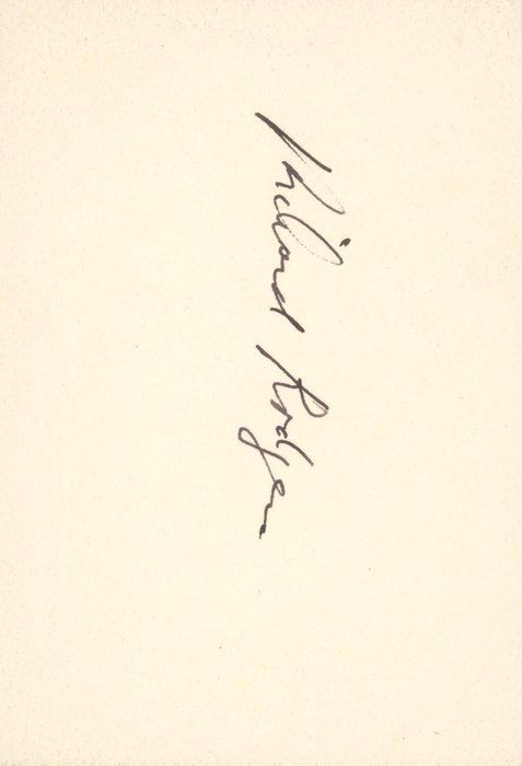 Lot 377: Composer Richard Rodgers original signature. GFA Authenticated