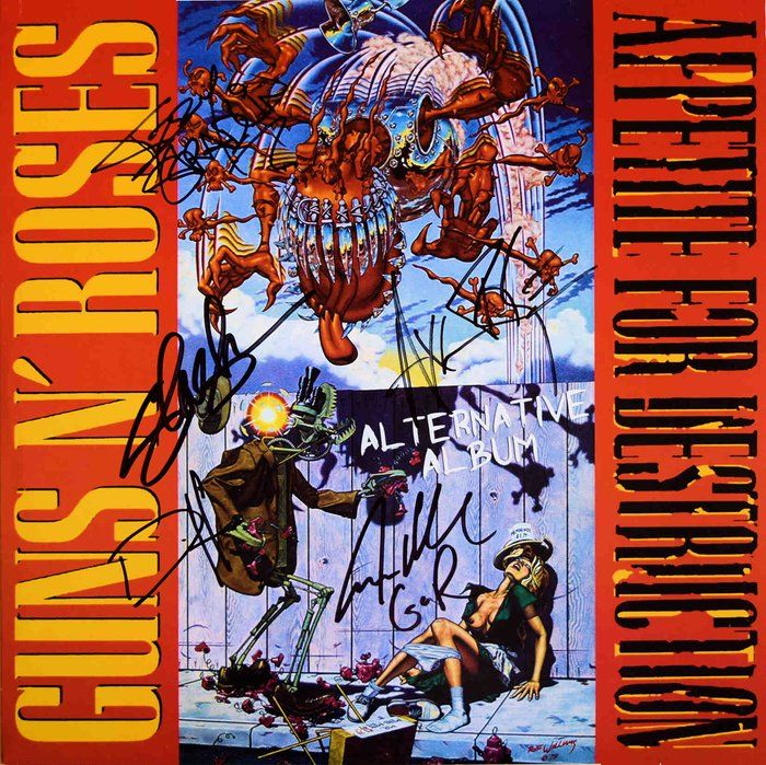 Lot 387: Guns N' Roses signed Appetite For Destruction album