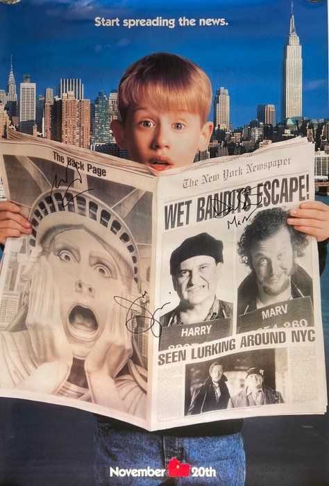 Lot 389: Home Alone 2 cast signed movie poster