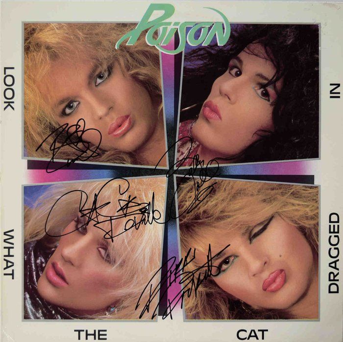 Lot 395: Poison signed 1986 Look What The Cat Dragged In album