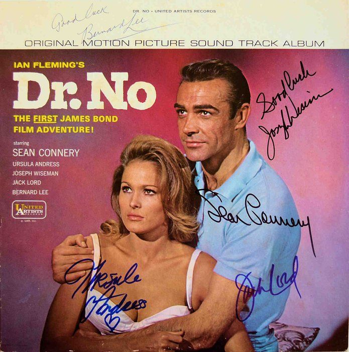 Lot 404: James Bond Dr. No cast signed soundtrack