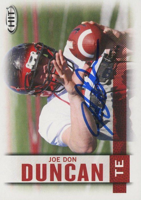 Lot 61: Joe Don Duncan signed trading card