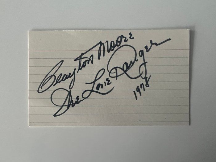 Lot 71: The Lone Ranger Clayton Moore original signature