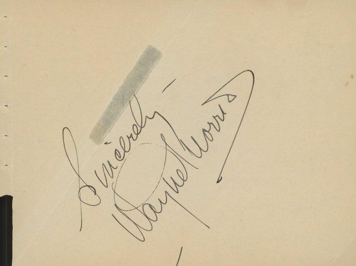 Lot 127: Paths of Glory Wayne Morris signature cut