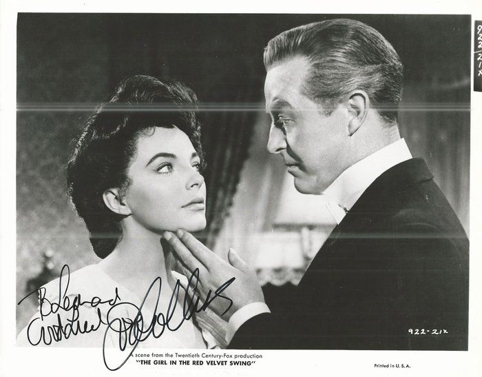 Lot 149: The Girl In The Red Velvet Swing Joan Collins Signed Photo