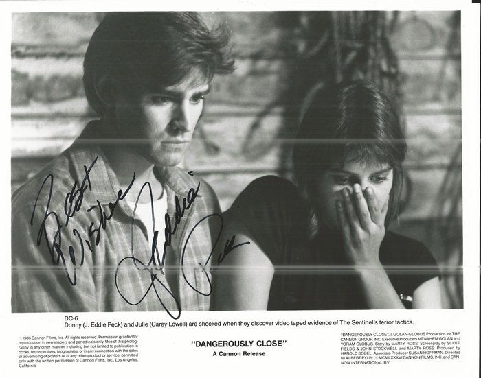 Lot 162: Dangerously Close J. Eddie Peck Signed Movie Photo