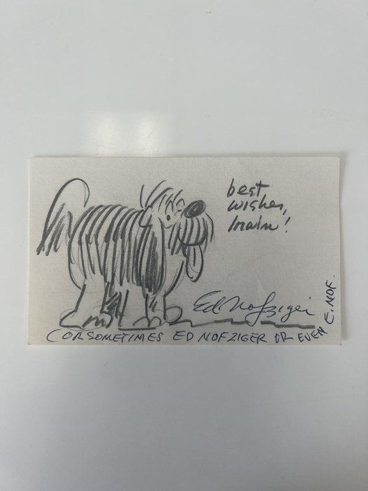 Lot 275: Ed Nofziger hand drawn and signed sketch