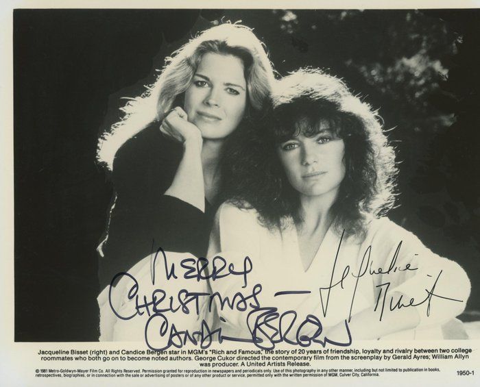 Lot 318: Rich and Famous Jacqueline Bisset and Candice Bergen signed movie photo