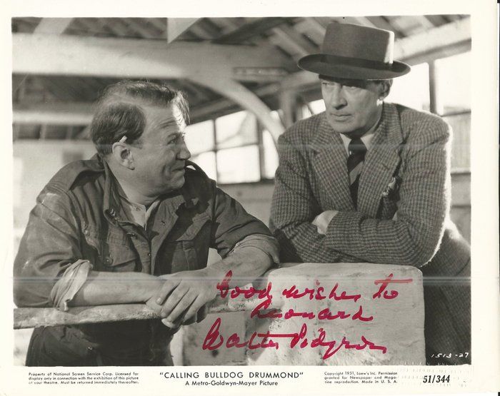Lot 320: Calling Bulldog Drummond Walter Pidgeon
Signed Movie Photo