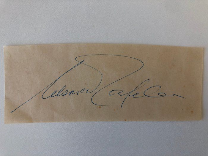 Lot 393: Nelson  Rockefeller signature cut