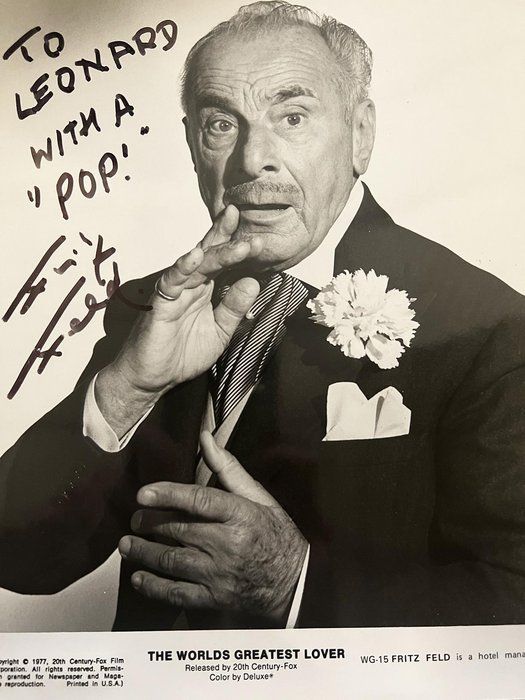 Lot 434: Comedian Fritz Feld signed photo
