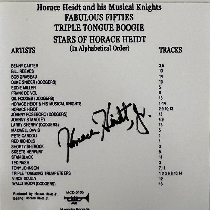 Lot 474: Horace Heidt Jr. Fabulous Fifties signed CD