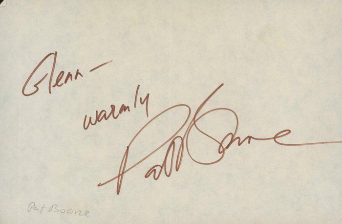 Lot 487: The Greatest Story Ever Told Pat Boone signed note
