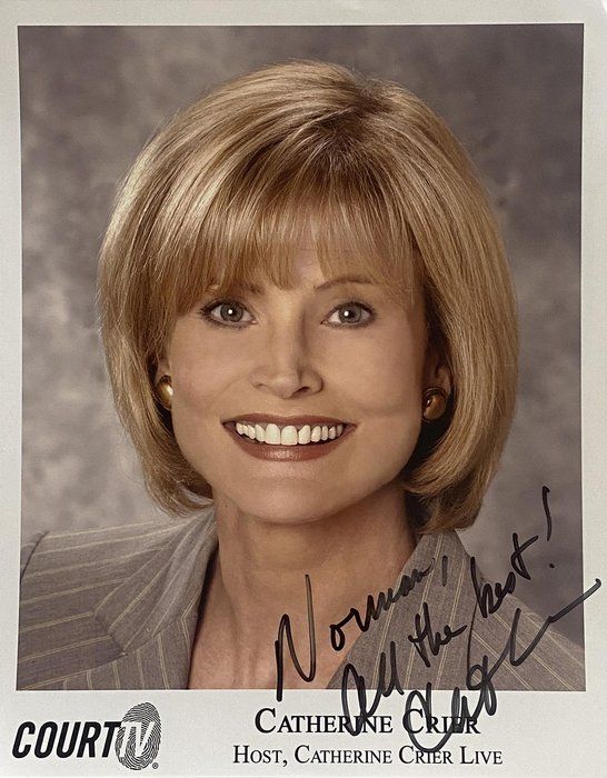 Lot 519: Court TV host Catherine Crier signed photo