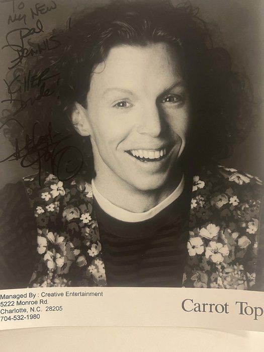 Lot 529: Carrot Top signed photo