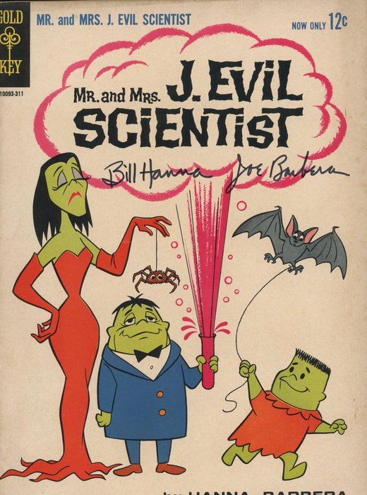 Lot 545: Mr. & Mrs. J. Evil Scientist signed by Hanna and Barberra comic book