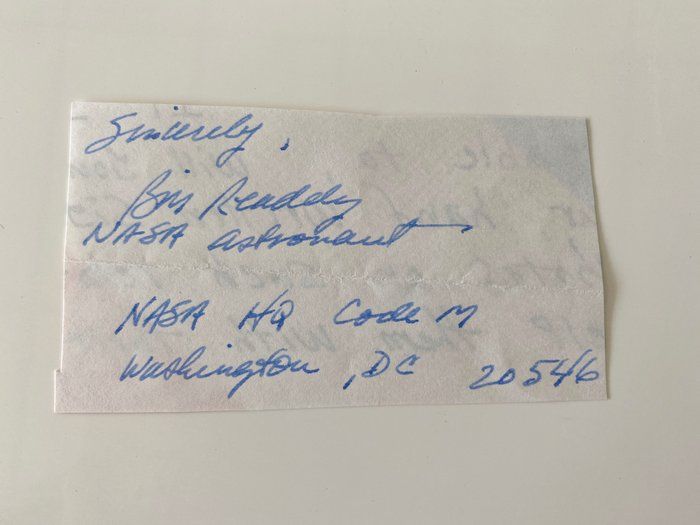 Lot 688: Nasa Astronaut Bill Ready Signed Note