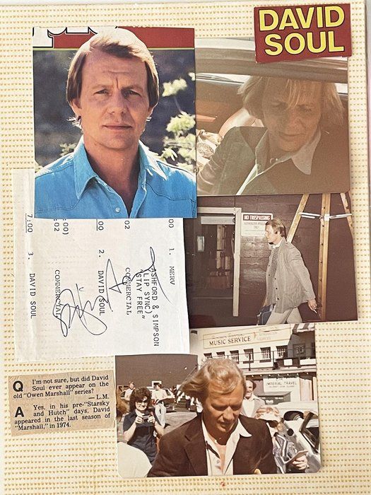 Lot 493: Starsky & Hutch David Soul original signature and photos