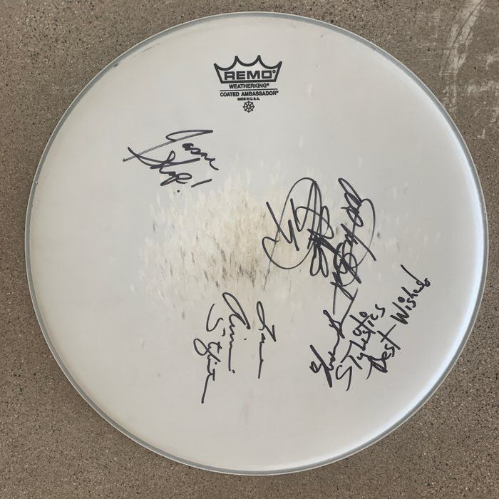 Lot 532: The Stylistics signed drum head