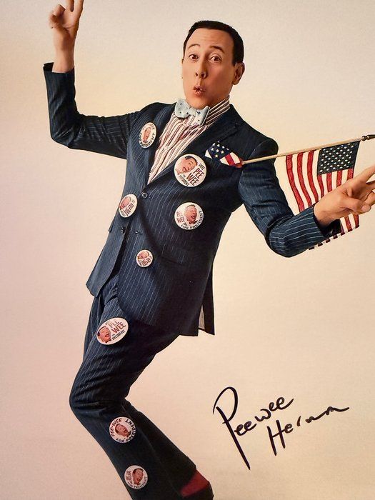 Lot 538: Pee Wee Herman signed photo