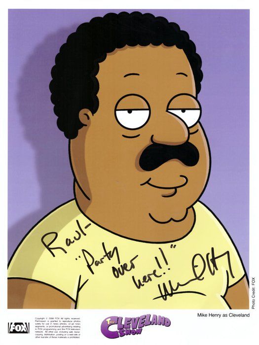 Lot 547: The Cleveland Show Mike Henry signed photo