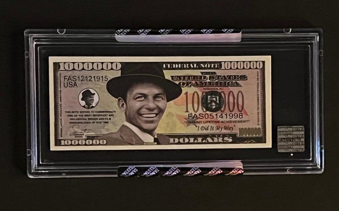 Lot 576: Frank Sinatra Limited Edition Encapsulated 1000000 Bill