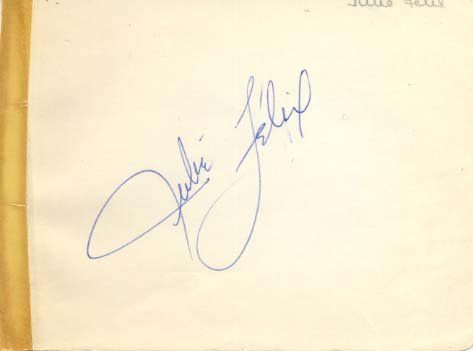 Lot 582: British folk singer Julie Felix original signature