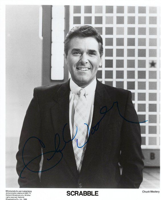 Lot 584: Scrabble Chuck Woolery signed photo