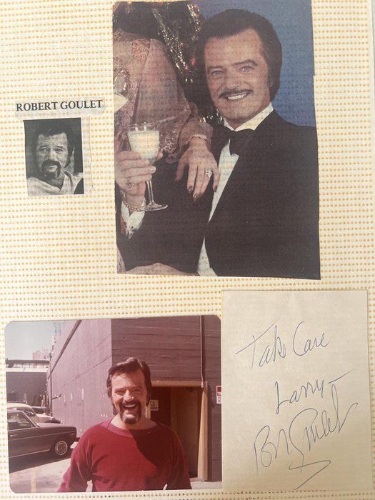 Lot 592: Robert Goulet signed album page collage