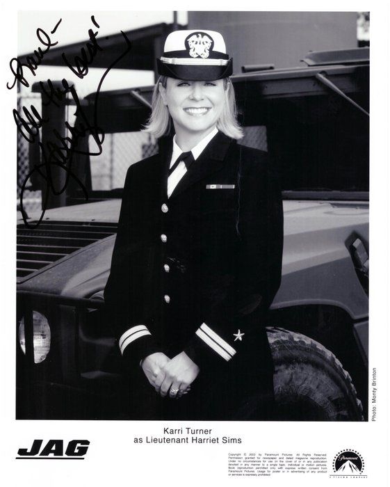 Lot 601: JAG Karri Turner signed photo