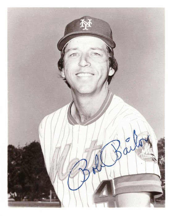 Lot 614: Bob Bailor signed MLB photo