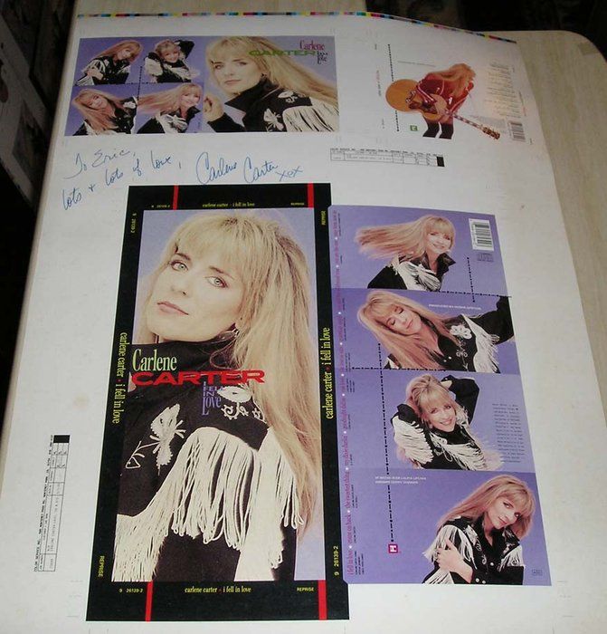 Lot 621: Carlene Carter signed CD artwork